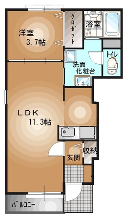 宇都宮駅 バス14分  団地坂上下車：停歩2分 1階の物件間取画像